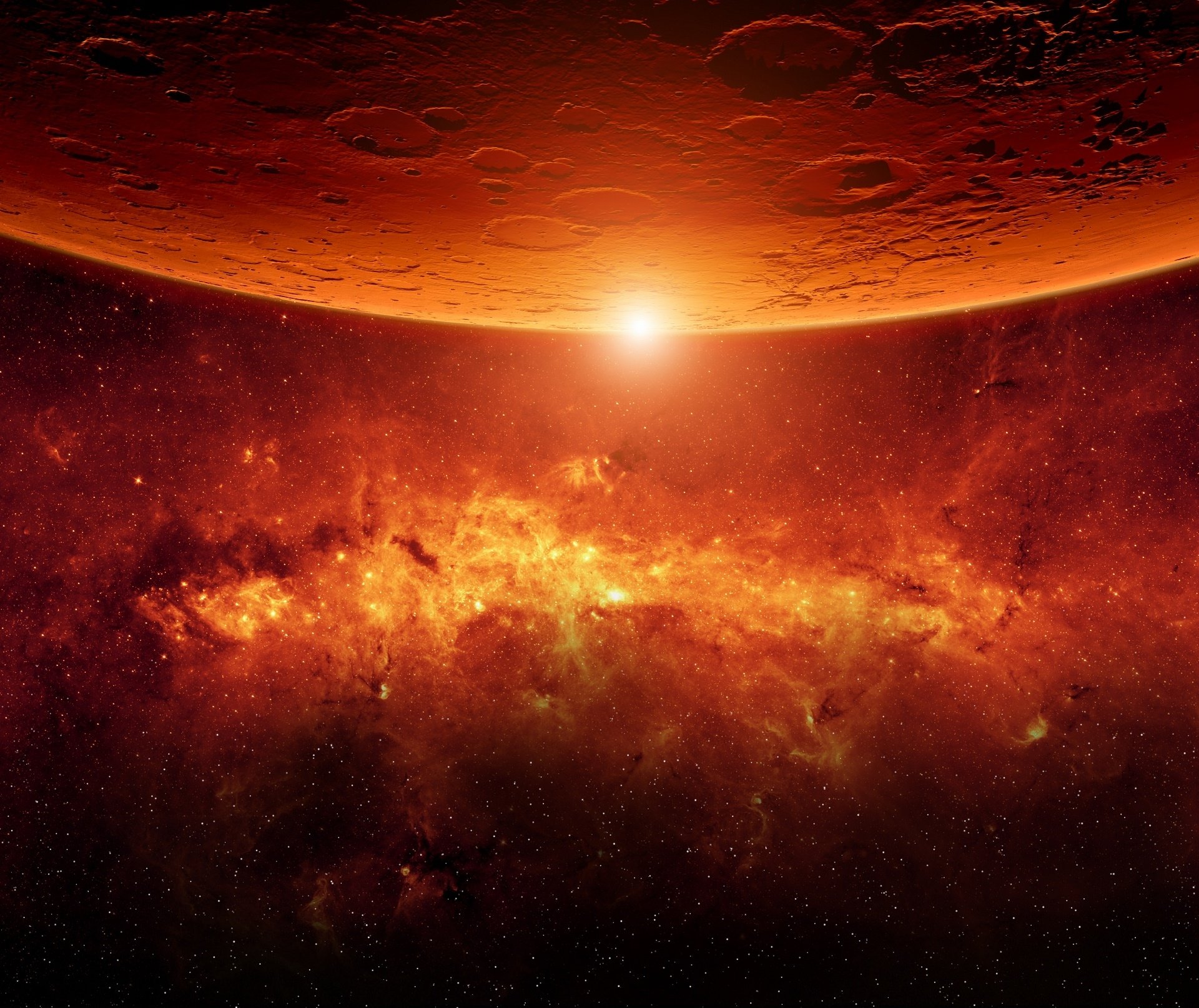Download Sci Fi Moon HD Wallpaper | 1920x1615 | Wallpaper Abyss