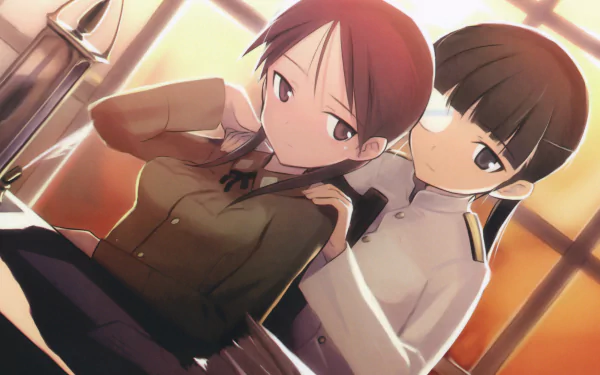 Mio Sakamoto Minna-Dietlinde Wilcke Anime Strike Witches HD Desktop Wallpaper | Background Image