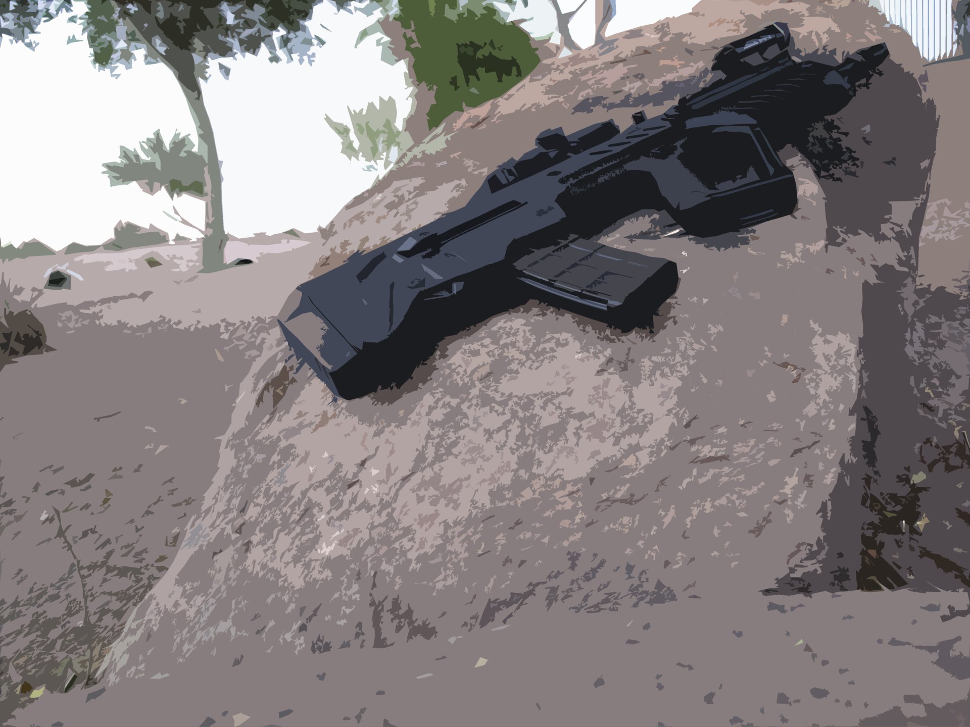 IWI Tavor - cutout on the rocks by t4vor
