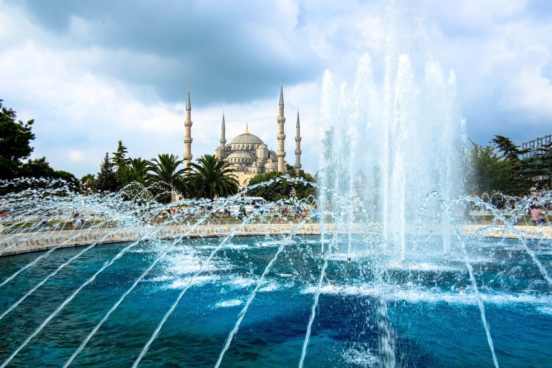 Download Fountain Religious Sultan Ahmed Mosque HD Wallpaper