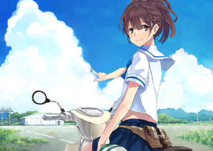 Akiho Senomiya Anime Robotics;Notes HD Desktop Wallpaper | Background Image