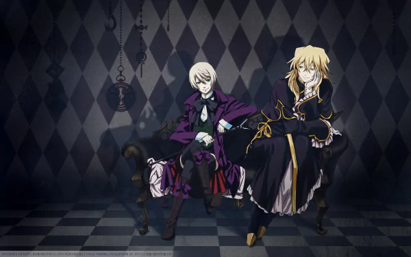 Pandora Hearts Black Butler Vincent Nightray Alois Trancy Anime crossover HD Desktop Wallpaper | Background Image