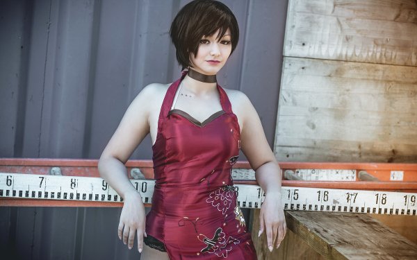 Women Cosplay Ada Wong Resident Evil Black Hair Short Hair HD Wallpaper | Background Image