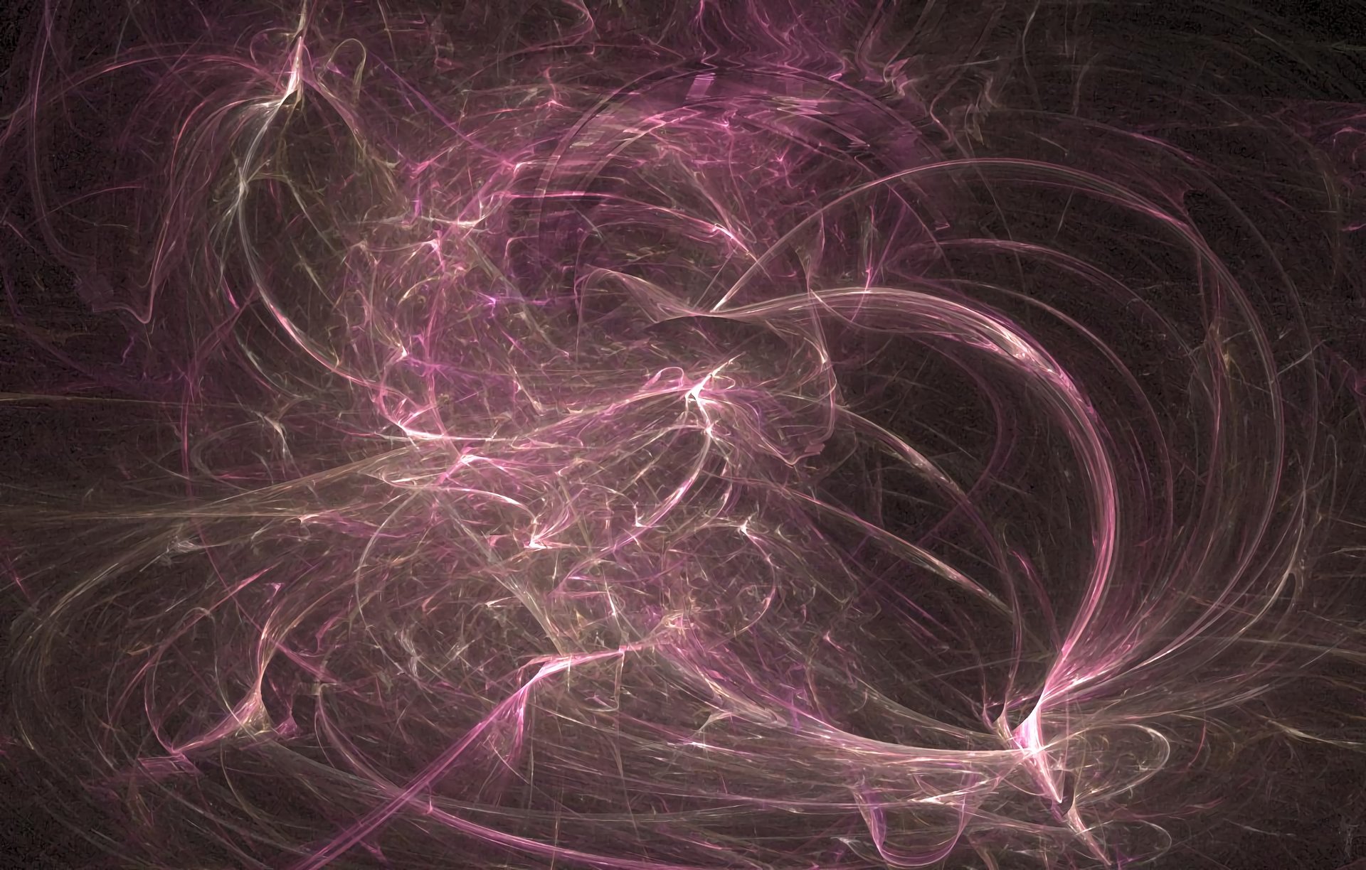 An abstract, psychedelic wallpaper featuring intricate, swirling fractals in vibrant shades of pink and dark tones, creating a mesmerizing, trippy visual experience.