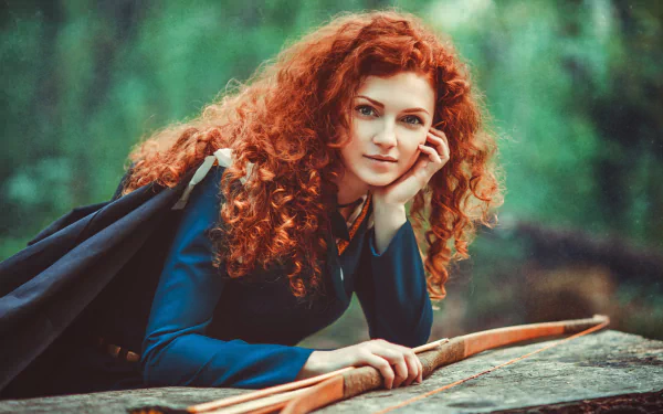 Merida (Brave) Brave (Movie) woman cosplay HD Desktop Wallpaper | Background Image