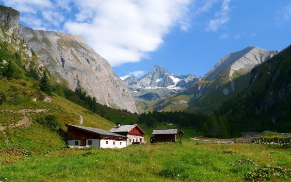 Photography Landscape Mountain Alps House Austria Nature HD Wallpaper | Background Image