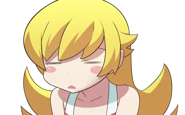 Chibi-style illustration of Shinobu Oshino from the Monogatari series, rendered in vibrant colors as a 4K Ultra HD anime desktop wallpaper.