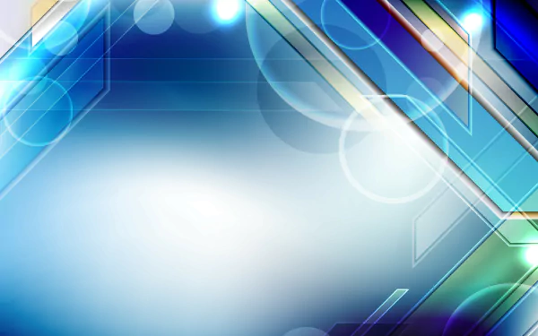 Abstract blue and white circle design with geometric lines, rendered in 4K Ultra HD for a vibrant PC desktop wallpaper and background.