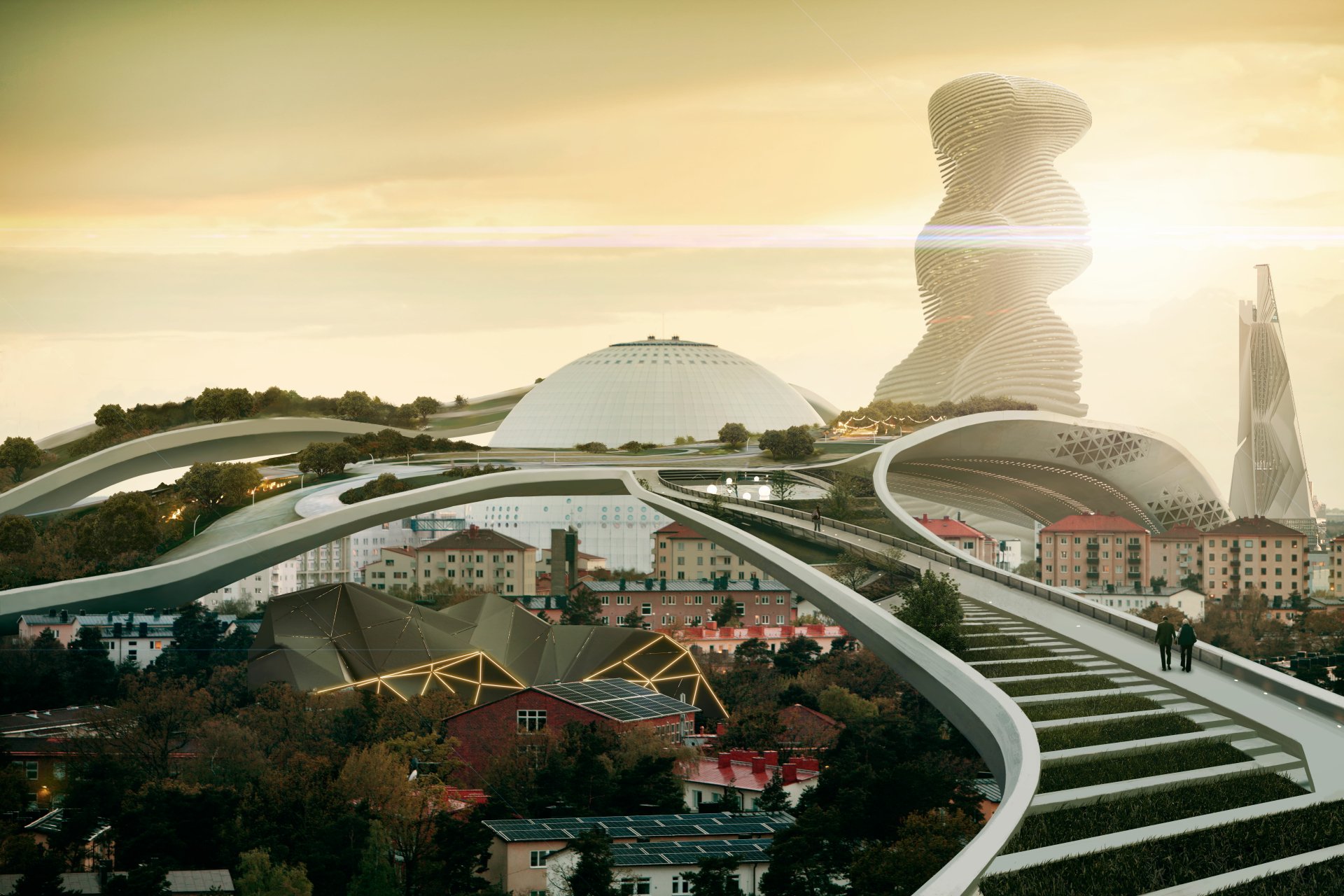 Download Stockholm Cityscape City Video Game Deus Ex: Mankind Divided 4k Ultra HD Wallpaper