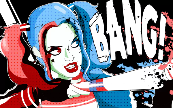 Comic Harley Quinn HD Desktop Wallpaper | Background Image