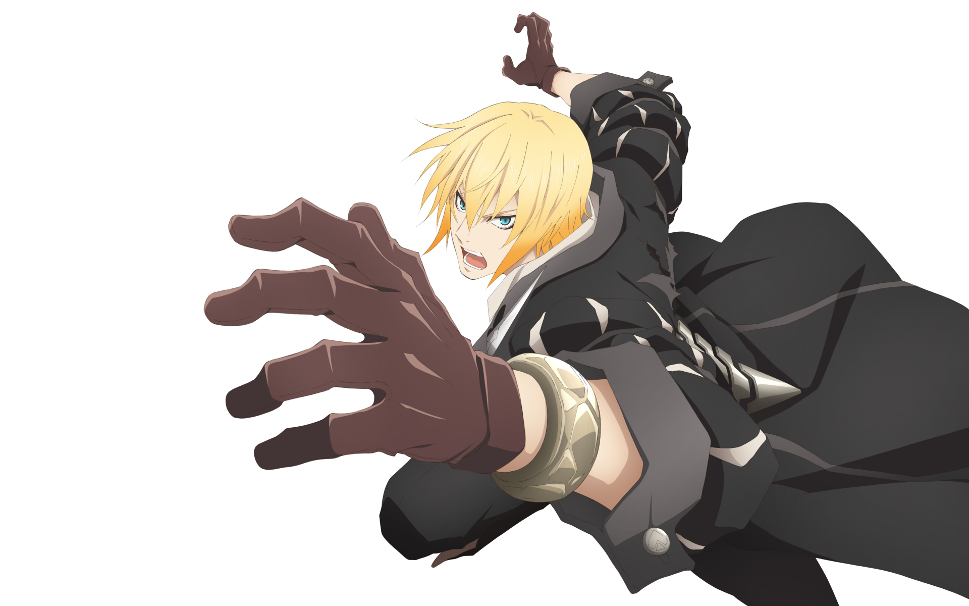 Anime-style illustration from Tales of Zestiria the X showing a blond character in dynamic action pose, rendered in detailed 4K Ultra HD quality for PC desktop wallpaper.