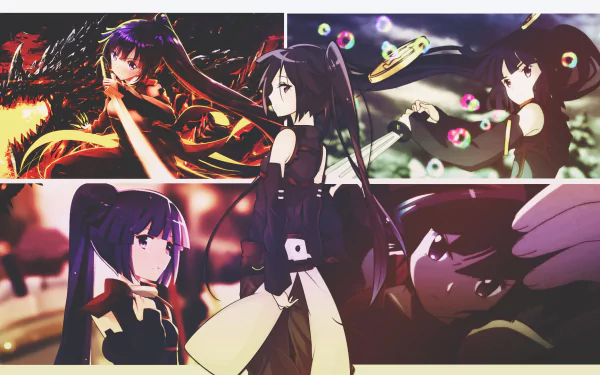 A vibrant HD wallpaper featuring characters from Akatsuki in the anime Log Horizon, showcasing dynamic poses and colorful backgrounds that capture the essence of the series.
