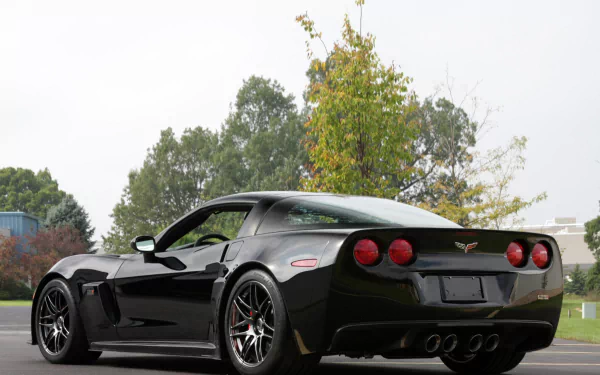 car black car Chevrolet Chevrolet Corvette vehicle Chevrolet Corvette (C6) HD Desktop Wallpaper | Background Image