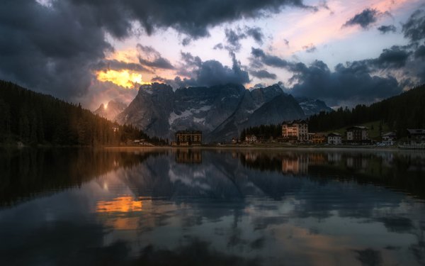 Photography Lake Lakes Reflection Italy Dolomites Mountain HD Wallpaper | Background Image