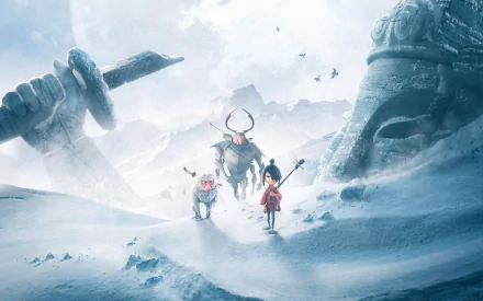 Beetle (Kubo And The Two Strings) Monkey (Kubo And The Two Strings) Kubo (Kubo And The Two Strings) movie Kubo And The Two Strings HD Desktop Wallpaper | Background Image