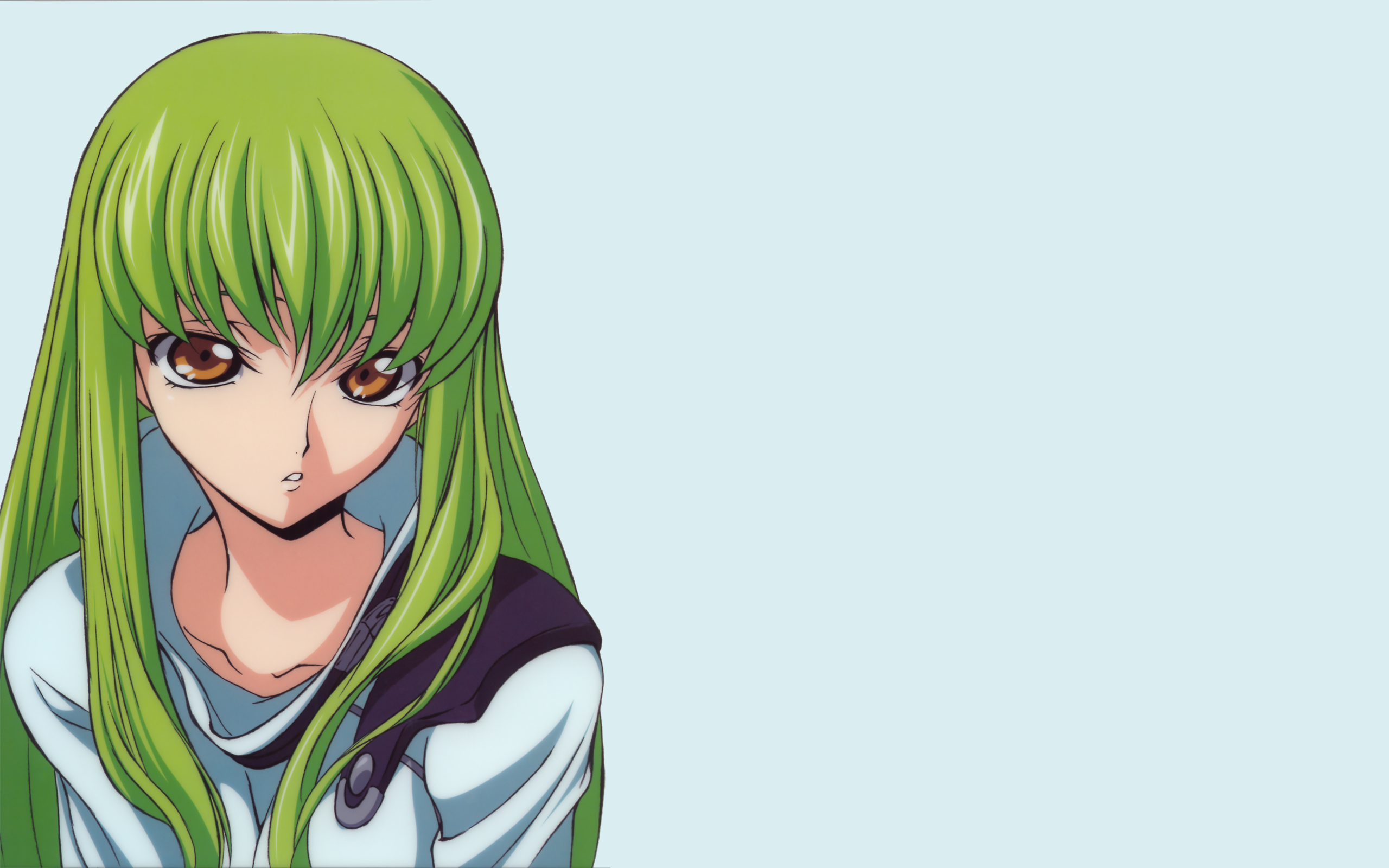 C.C, cute, code geass, cc, anime girl, sexy, green hair, HD wallpaper