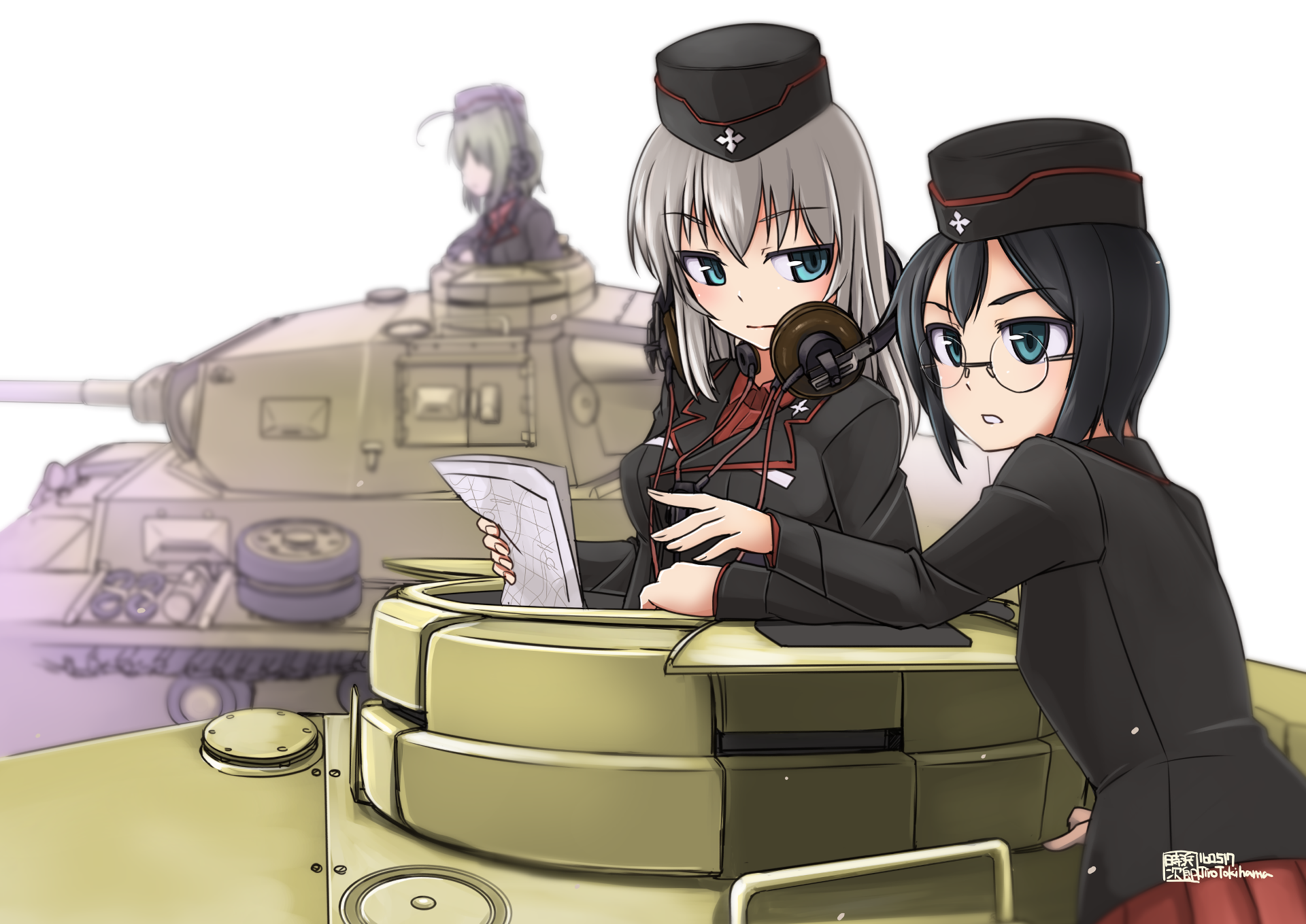 Girls und panzer 3. Аниме танкистки girls und Panzer. Аниме танкистки Рейх. Аниме танкистки Эрика. Панзер герл.