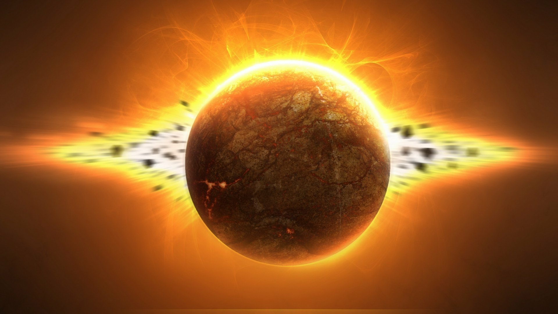 Download explosion sci fi planet hd wallpaper