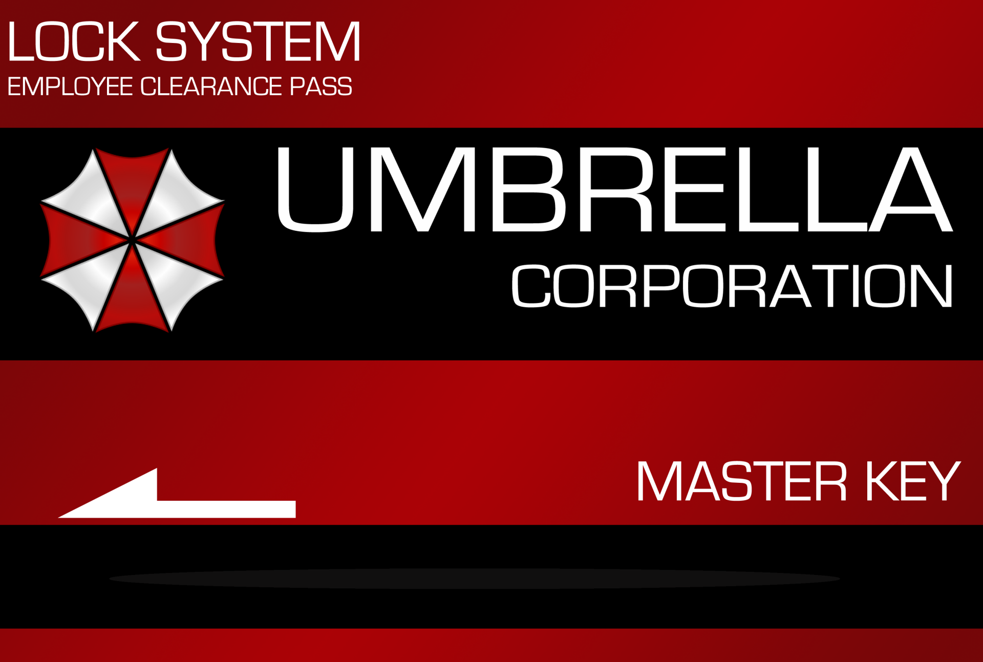 HD PC desktop wallpaper featuring the Umbrella Corporation logo and master key design from the Resident Evil video game series.
