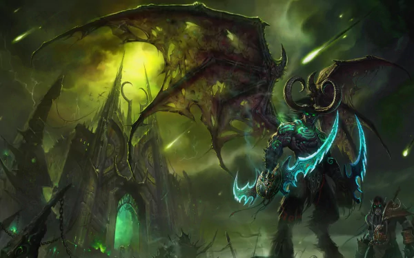 World of Warcraft Illidan Stormrage video game titan HD Desktop Wallpaper | Background Image
