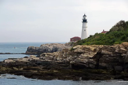  Portland Head Light is a historic lighthouse in Cape Elizabeth, Maine. by skeeze
