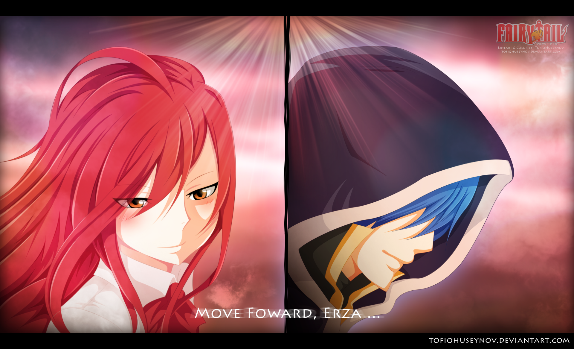 Fairy Tail HD: Mystogan \u0026 Erza Scarlet Epic Anime Wallpaper by StayAlivePlz, image size:1920x1166
