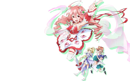 Matoi Sumeragi Yuma Kusanagi Claris Tonitolus Anime Soushin Shoujo Matoi HD Desktop Wallpaper | Background Image