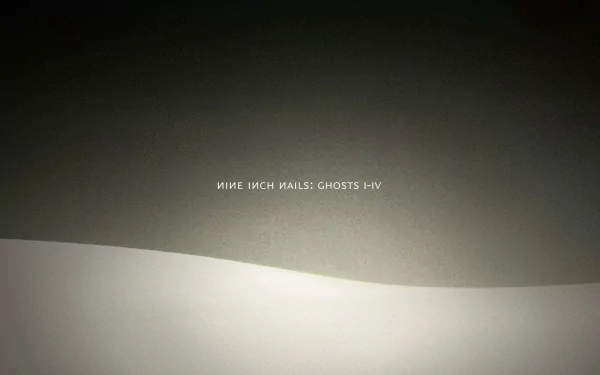 HD PC desktop wallpaper featuring minimalist design with the text Nine Inch Nails: Ghosts I-IV, representing the music of Nine Inch Nails.