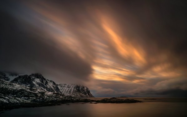 Nature Coastline Norway Ocean Coast Mountain Sky Horizon Cloud HD Wallpaper | Background Image