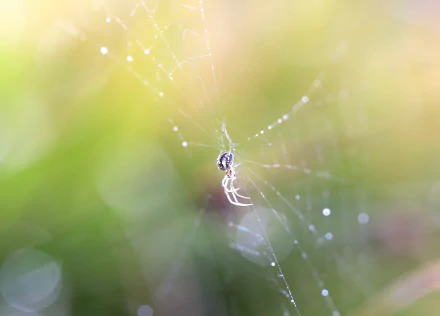 sunny spider web macro bokeh Animal spider HD Desktop Wallpaper | Background Image