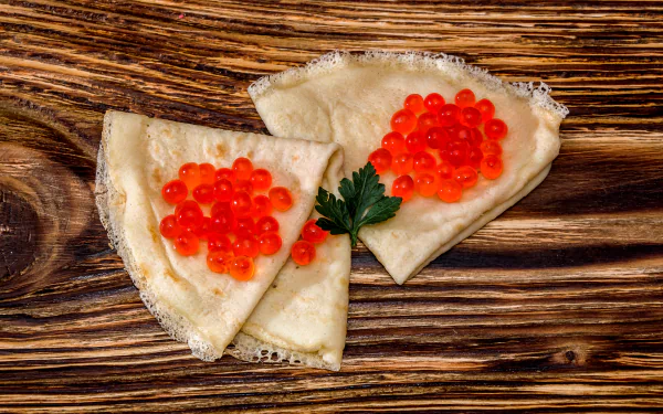 caviar food crêpe HD Desktop Wallpaper | Background Image