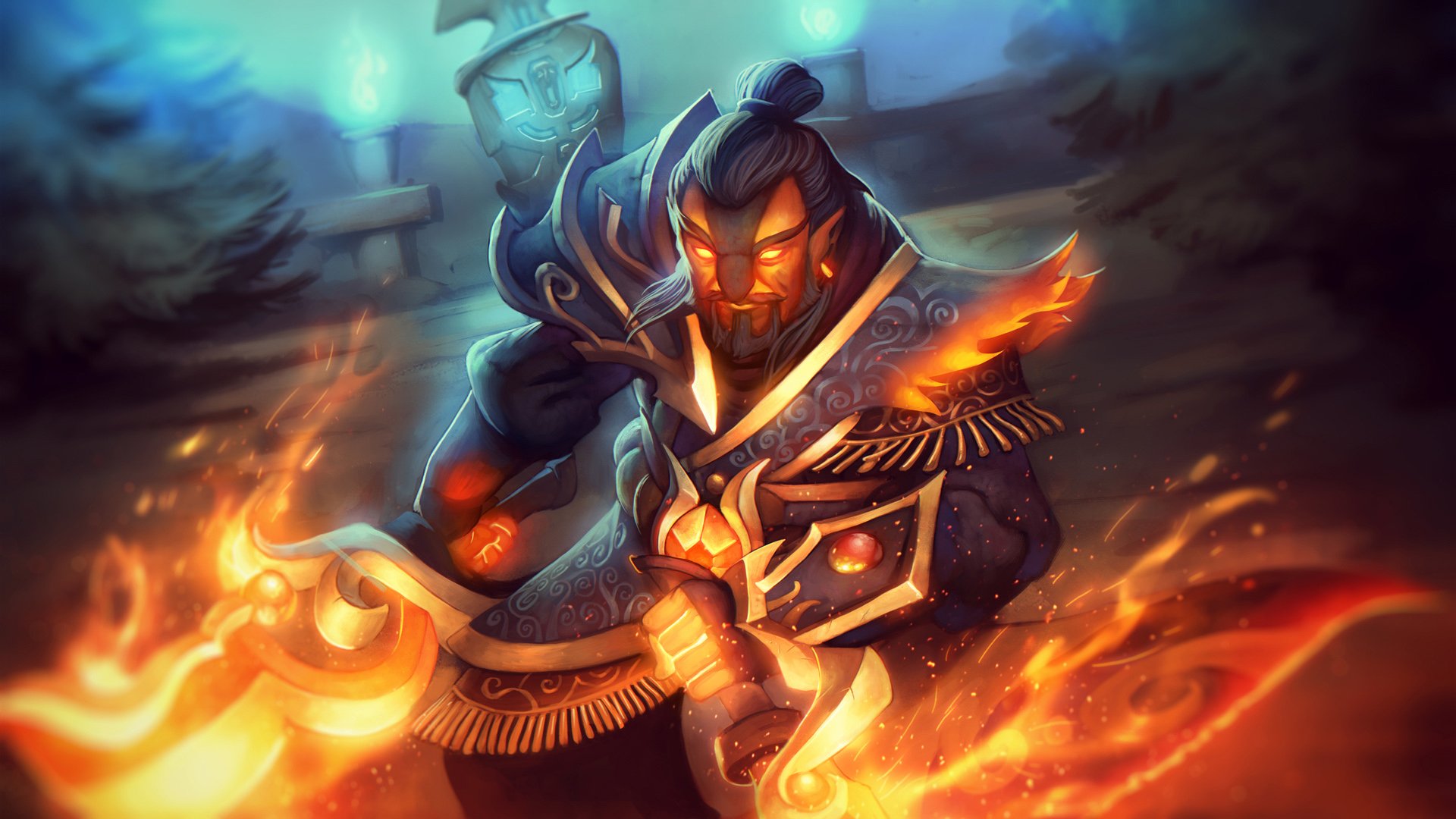 Download Sword Armor Fire Warrior Ember Spirit (Dota 2) Video Game DotA 2 HD Wallpaper