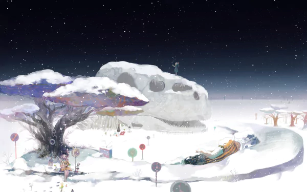 Anime winter winter anime HD Desktop Wallpaper | Background Image