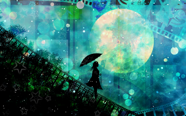 Anime Original Umbrella HD Wallpaper | Background Image