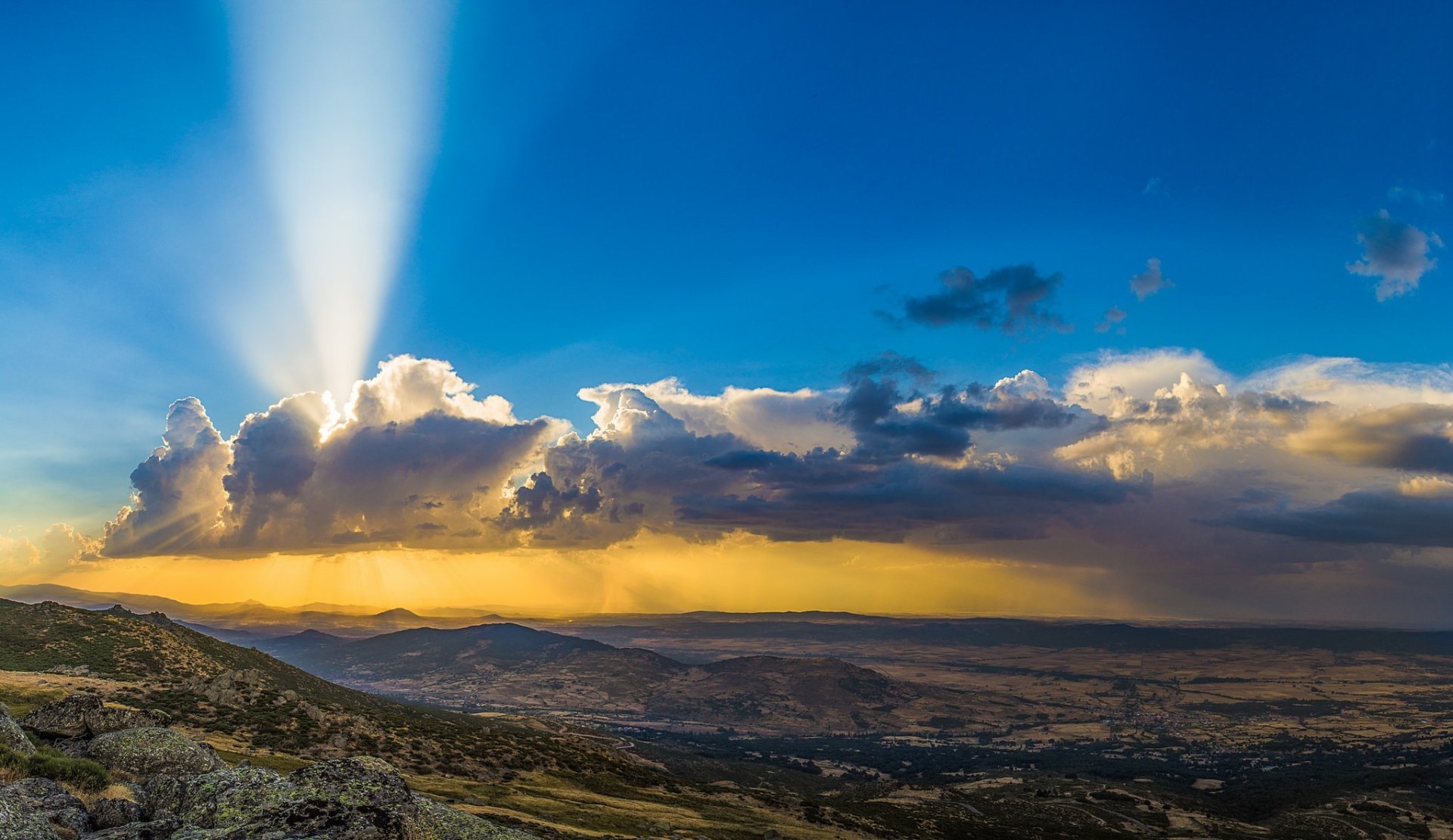 Download Sunbeam Cloud Sky Horizon Nature Photography Landscape HD Wallpaper