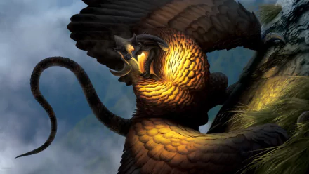 tail wings fantasy creature HD Desktop Wallpaper | Background Image