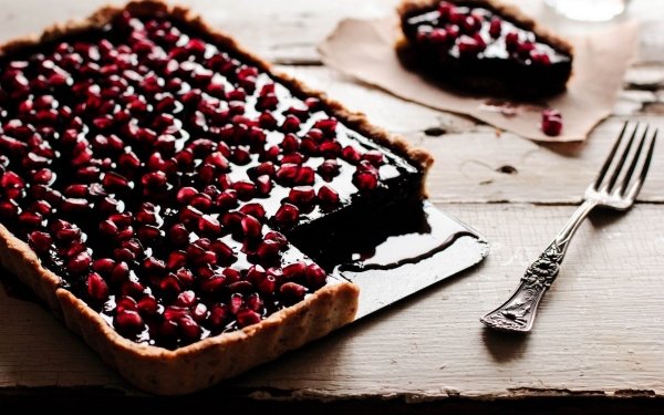 Food Cake Pastry Pomegranate Chocolate HD Wallpaper | Background Image