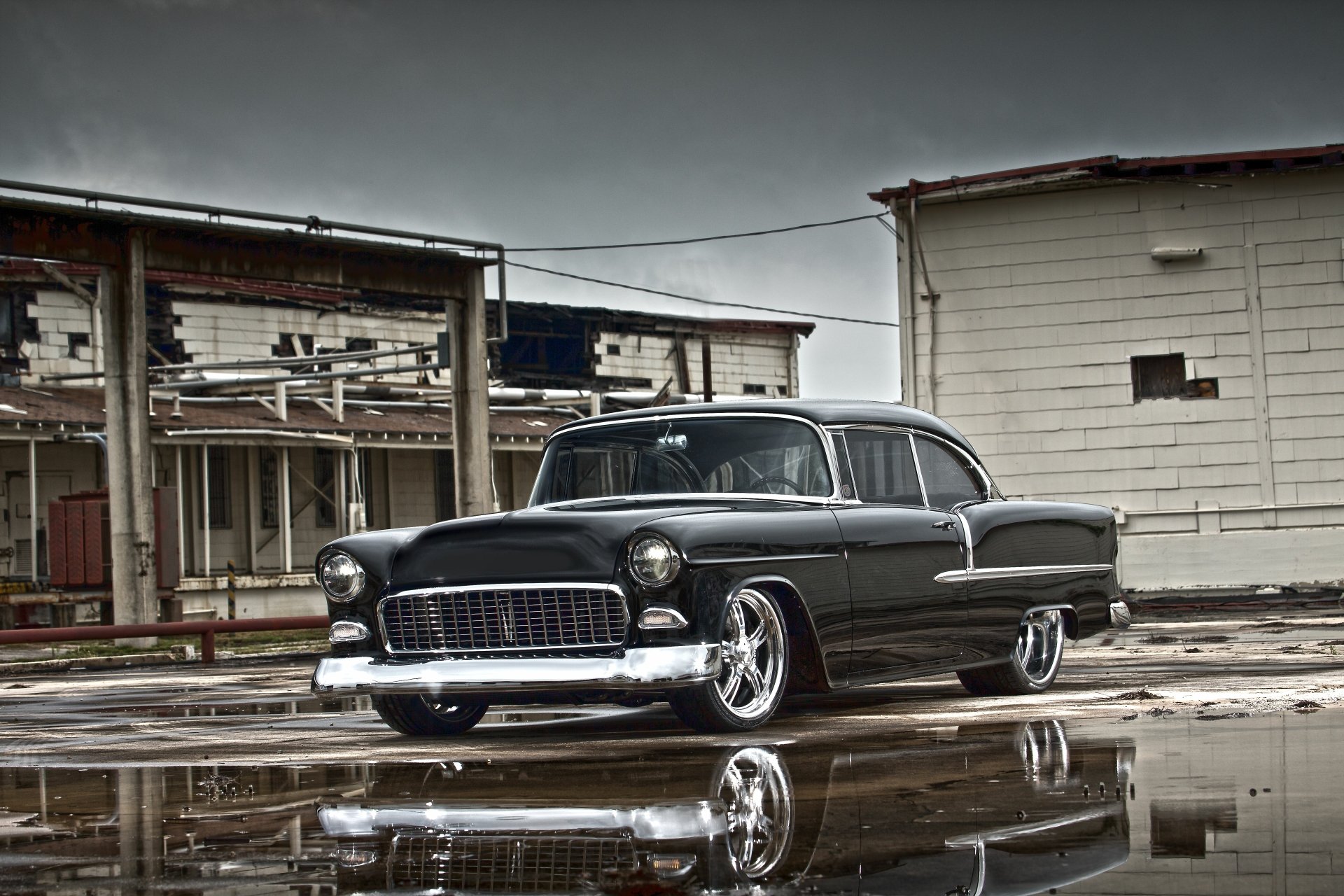 Download Hot Rod 1955 Chevrolet Bel Air Vehicle Chevrolet Bel Air 4k Ultra HD Wallpaper