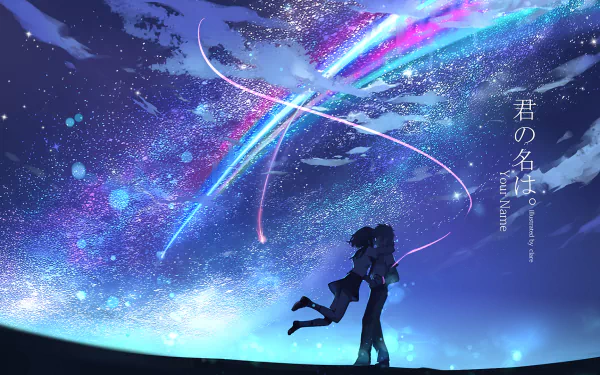 hug school uniform Your Name. Taki Tachibana Mitsuha Miyamizu Anime HD Desktop Wallpaper | Background Image