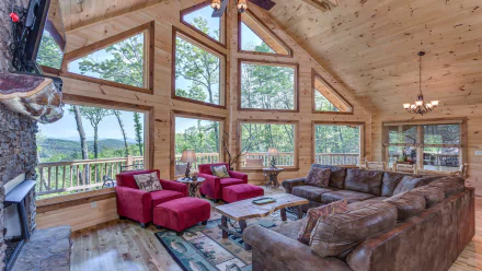 mountain cabin lodge man made room HD Desktop Wallpaper | Background Image