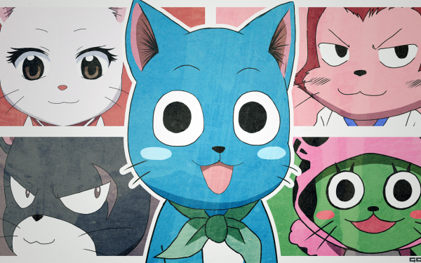 Anime Fairy Tail Happy Charles Panther Lily Frosch Lector HD Wallpaper | Background Image