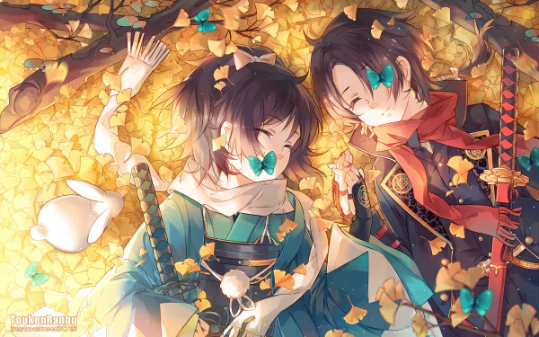 Kashuu Kiyomitsu Yamatonokami Yasusada Anime Touken Ranbu HD Desktop Wallpaper | Background Image