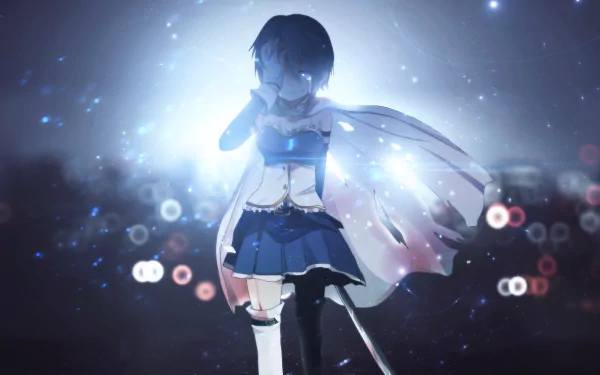 A stunning HD wallpaper featuring Sayaka Miki from the anime Puella Magi Madoka Magica, showcasing the character in a captivating pose against a dynamic background.