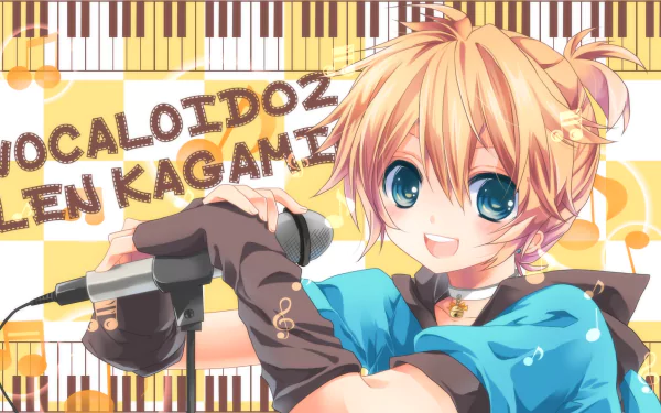 Len Kagamine Anime Vocaloid HD Desktop Wallpaper | Background Image
