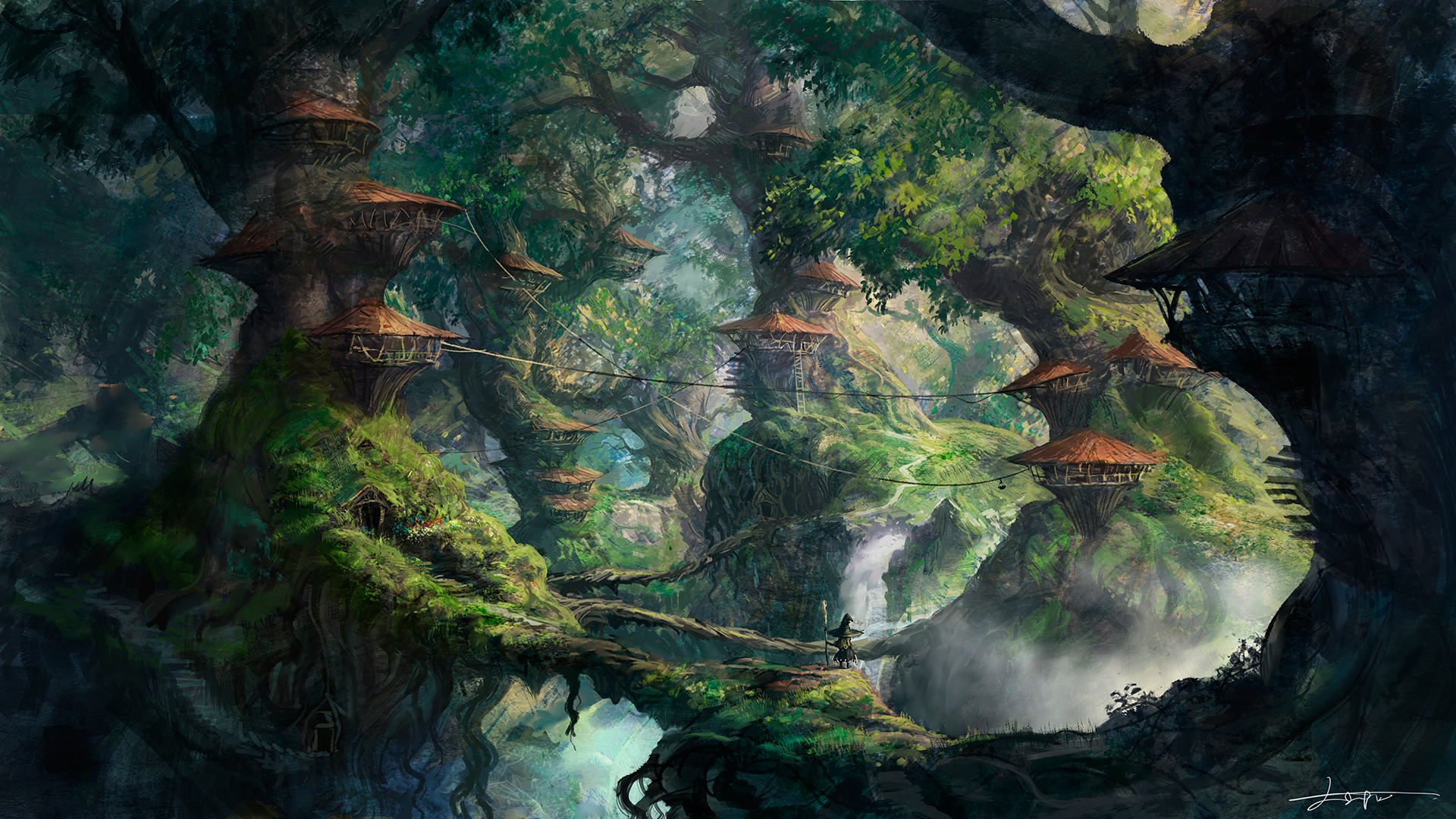 Anime Forest HD Wallpaper