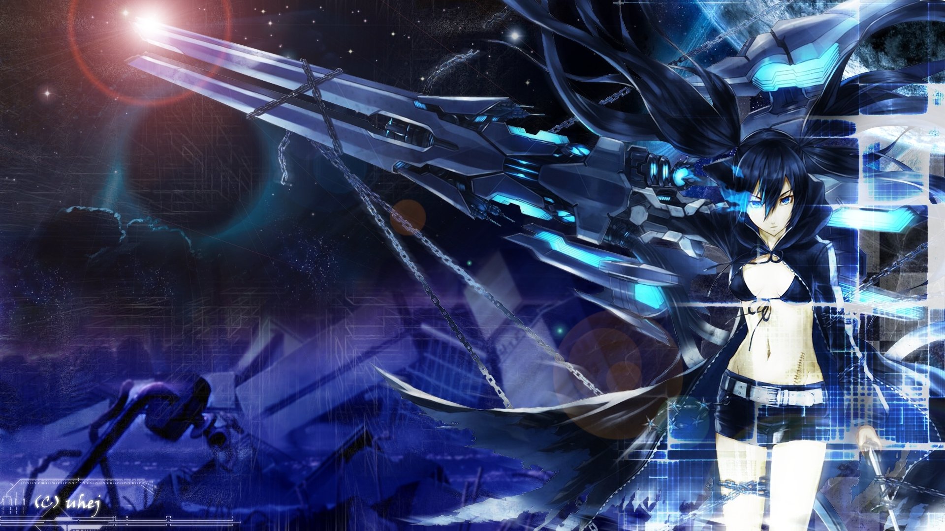 Download Mato Kuroi Anime Black Rock Shooter HD Wallpaper