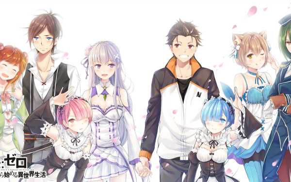 Anime Re:ZERO -Starting Life in Another World- Theresia van Astrea Wilhelm van Astrea Emilia Ram Subaru Natsuki Rem Crusch Karsten Felix Argyle HD Wallpaper | Background Image