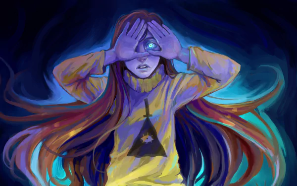 Illuminati long hair fantasy woman HD Desktop Wallpaper | Background Image