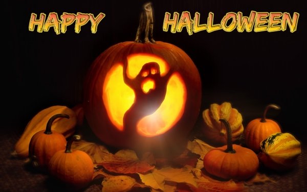 Holiday Halloween Jack-O'-Lantern Pumpkin Happy Halloween HD Wallpaper | Background Image