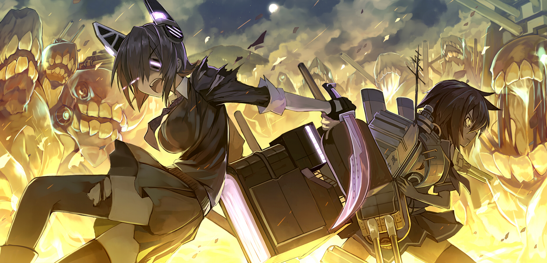 Download Anime Kantai Collection HD Wallpaper by アマガイタロー